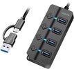 LogiLink 4xUSB-A Hub with Individual Switches