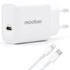 Moobio Vggladdare 25W + Lightning-kabel