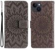 Trolsk Imprint Dahlia Flower Wallet (iPhone 15 Plus)