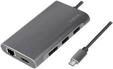 LogiLink USB 3.2 Gen 1 USB-C dokkingstasjon 8-porter