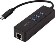 LogiLink USB-C Hub - 3 USB-A + Ethernet RJ45