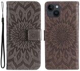 Trolsk Imprint Dahlia Flower Wallet (iPhone 15 Plus)