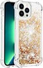 Trolsk Liquid Glitter-deksel - Hjerter (iPhone 15 Pro)