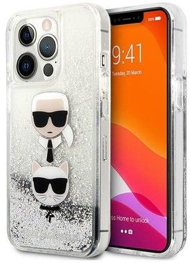 Karl Lagerfeld Karl & Choupette Liquid Glitter (iPhone 13 mini)