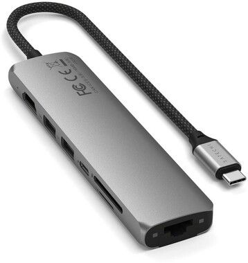 Satechi 7-i-1 USB-C Slim Multiport Adapter med Ethernet