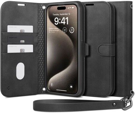 Spigen Wallet S Pro, Navy - iPhone 15 Pro Max